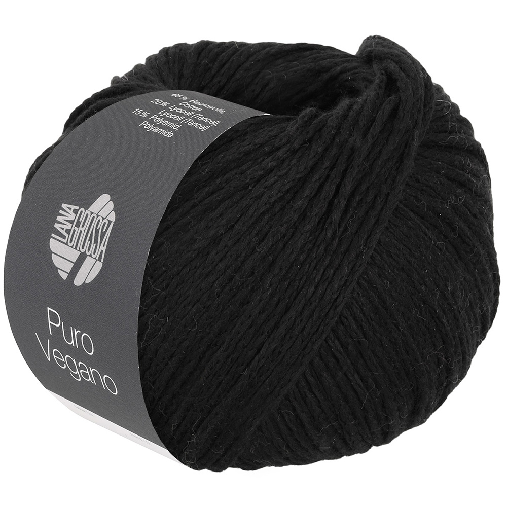 Lana Grossa Puro Vegano 018 Schwarz 50g