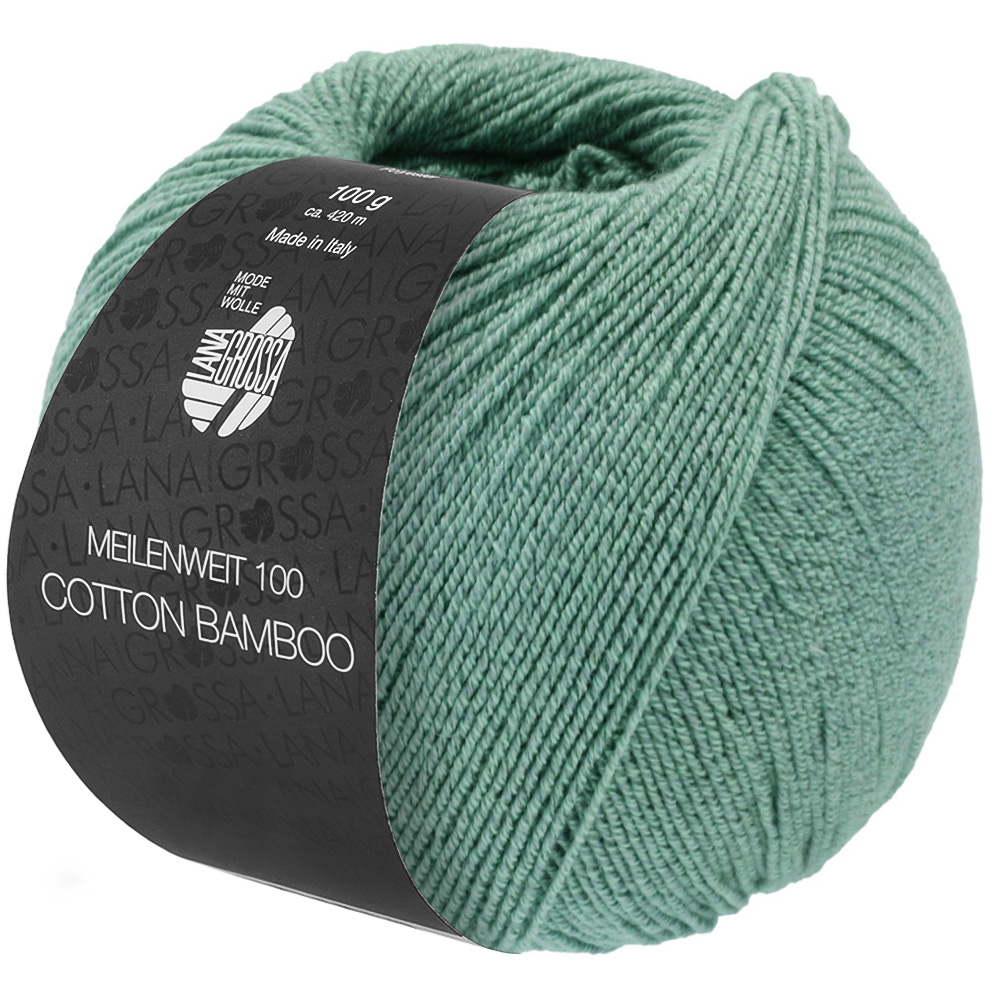Lana Grossa Meilenweit 100 Cotton Bamboo Uni 038 Jade
