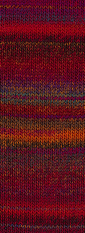 Lana Grossa Colors For You 138 Dunkel-/Leuchtenrot/Zyklam/Petrol/Kirsch-/Orangerot/Violett/Dunkelbra