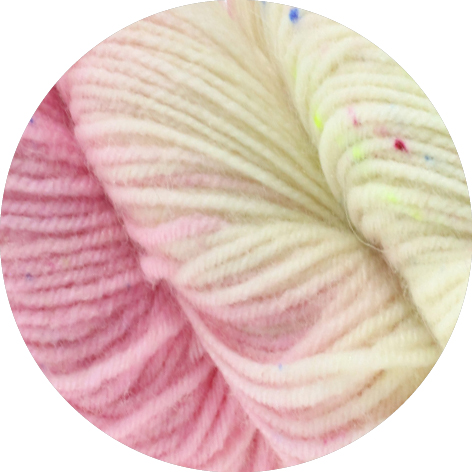 Lana Grossa Meilenweit 100 Merino Hand-Dyed Sachin Rosa/Weiß/Bunt 