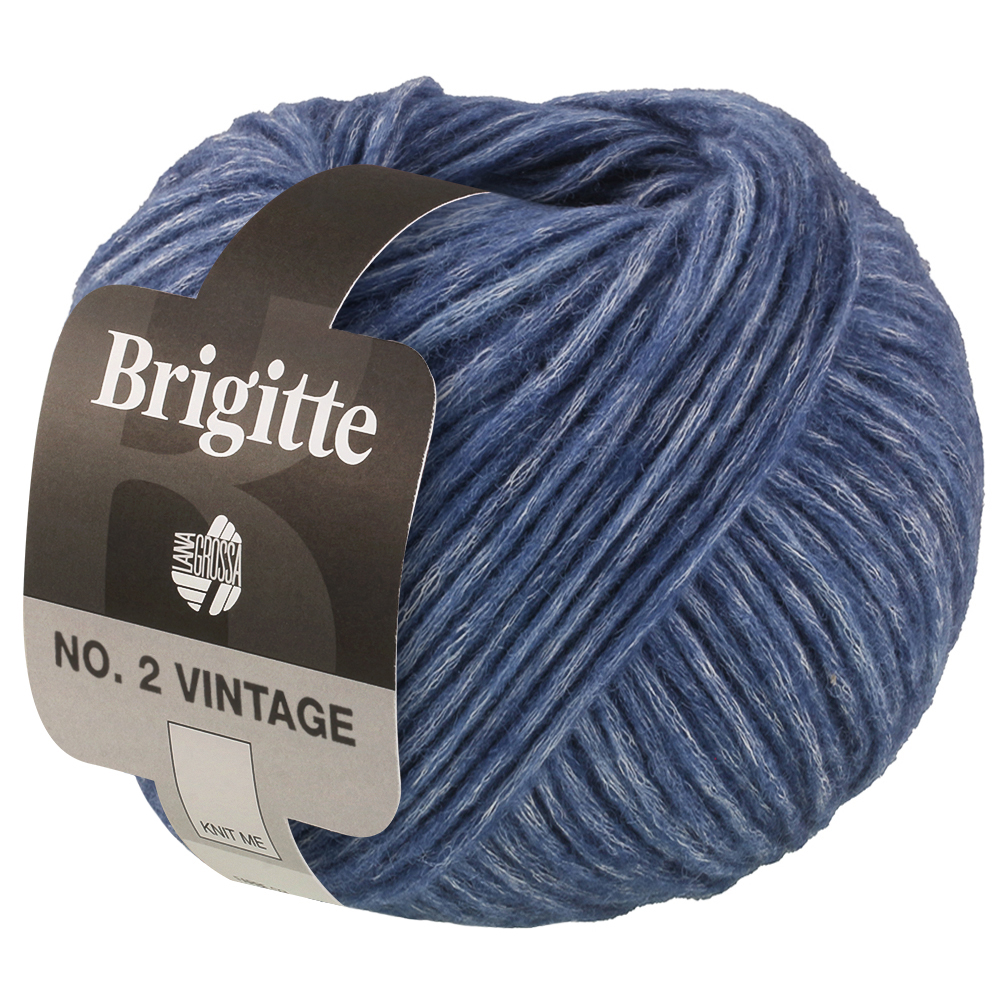Lana Grossa Brigitte No.2 Vintage 205 Blau meliert 50g