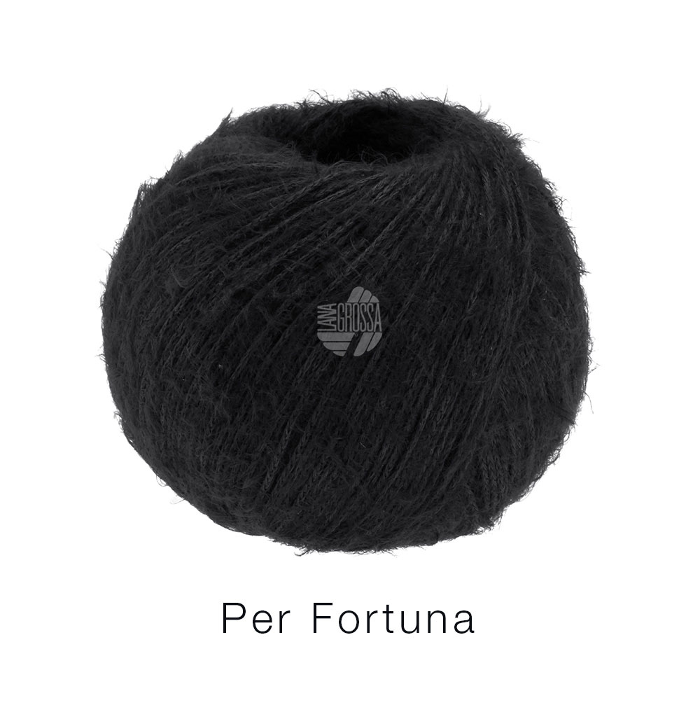 Lana Grossa Per Fortuna 010 Schwarz 50g