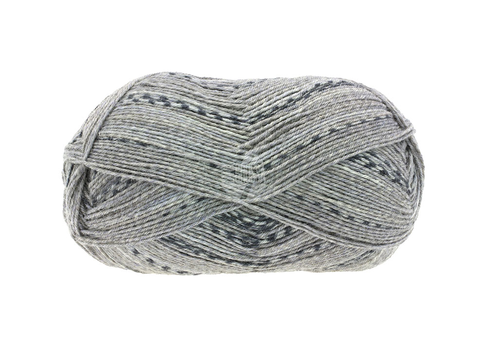 Lana Grossa Meilenweit 100 Denim Mix 7820 Hell-/Beton-/Dunkelgrau/Graubeige 