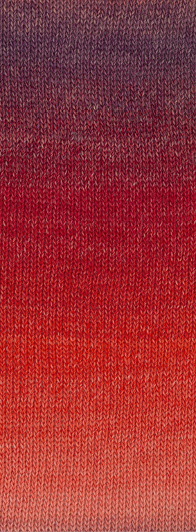 Lana Grossa Gomitolo Versione 437 Brombeer/Beere/Dunkelrot/Lachs 200g