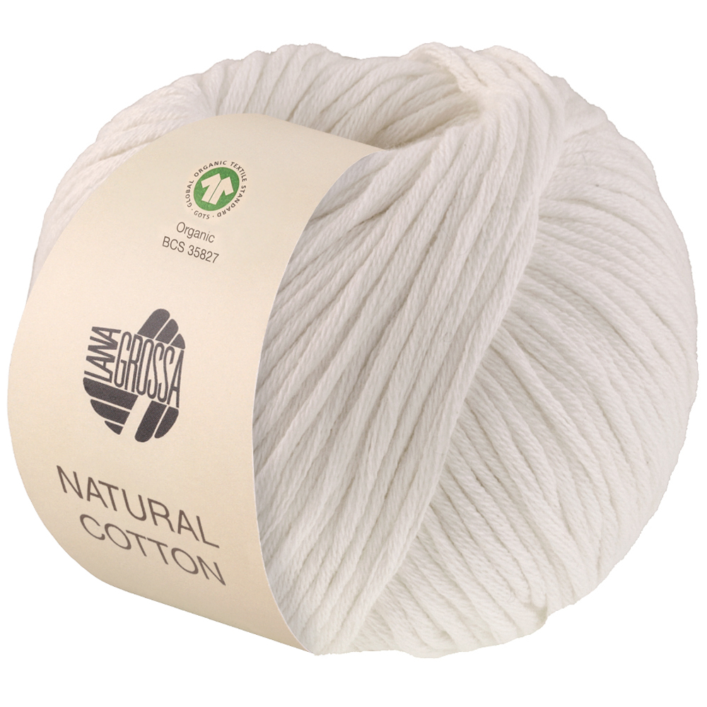Lana Grossa Natural Cotton Gots 017 Weiß