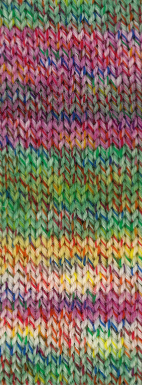 Lana Grossa Landlust Die Sockenwolle 218 Grün/Rot/Blau/Pink/Gelb/Vanille Meliert 100g