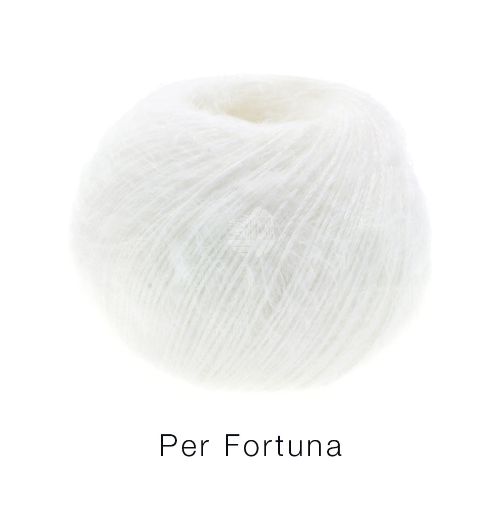 Lana Grossa Per Fortuna 009 Weiß 50g