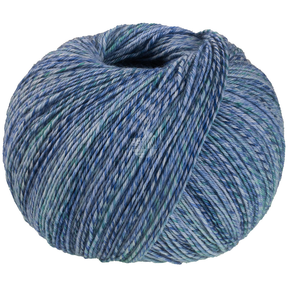 Lana Grossa Vintage Socks 1017 Hellgrau/Jeans/Blaulila/Graugrün meliert