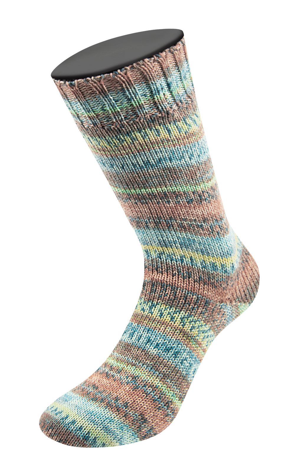 Lana Grossa Landlust Die Sockenwolle 6-F 150G 940 Zartgrün/Jeans/Hellblau/Dunkelgrau/Tonrot/;Pfirsic