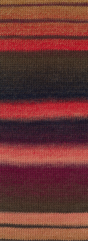 Lana Grossa Gomitolo Arte 1014 Burgund/Lachs/Rot/Graubraun/Brombeer/Weinrot 200g