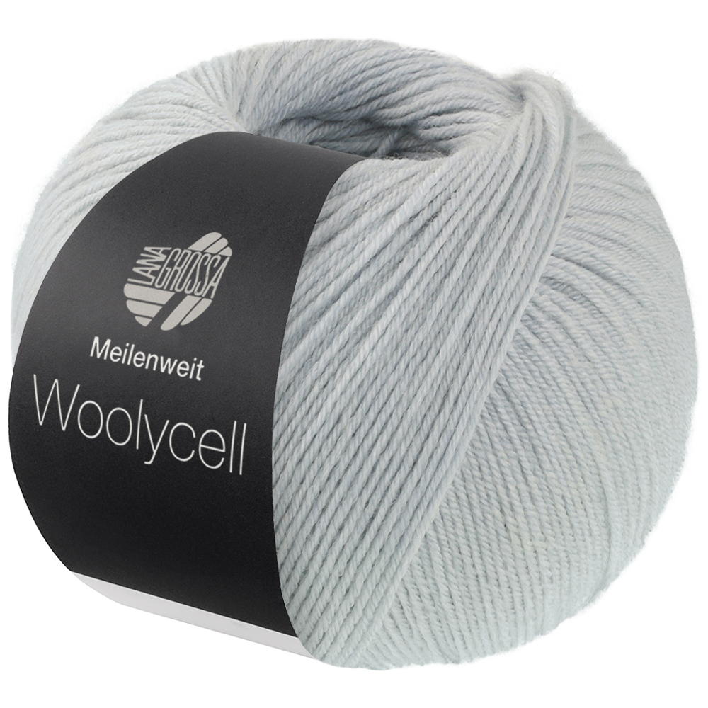 Lana Grossa Woolycell 010 Zartes Blaugrau 100g