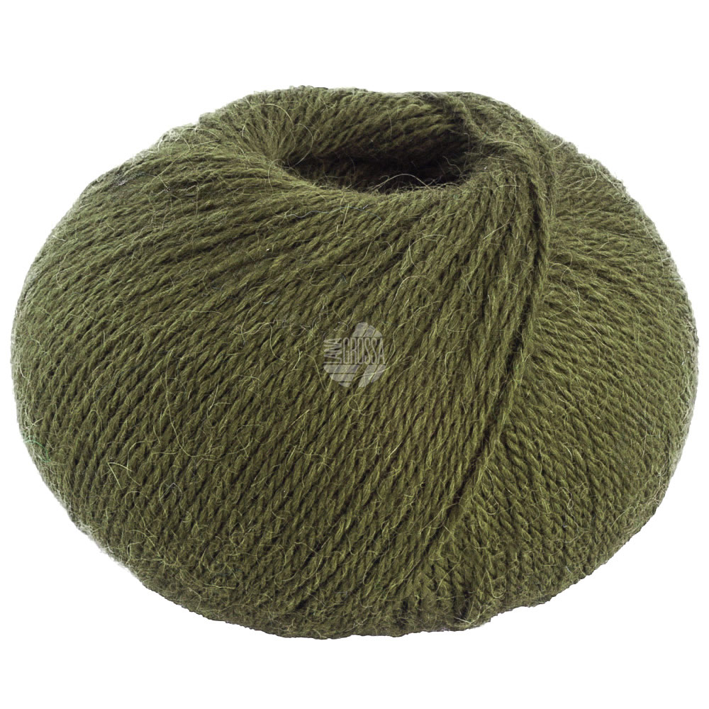 Lana Grossa Natural Lama Fine 119 Olivgrün50g