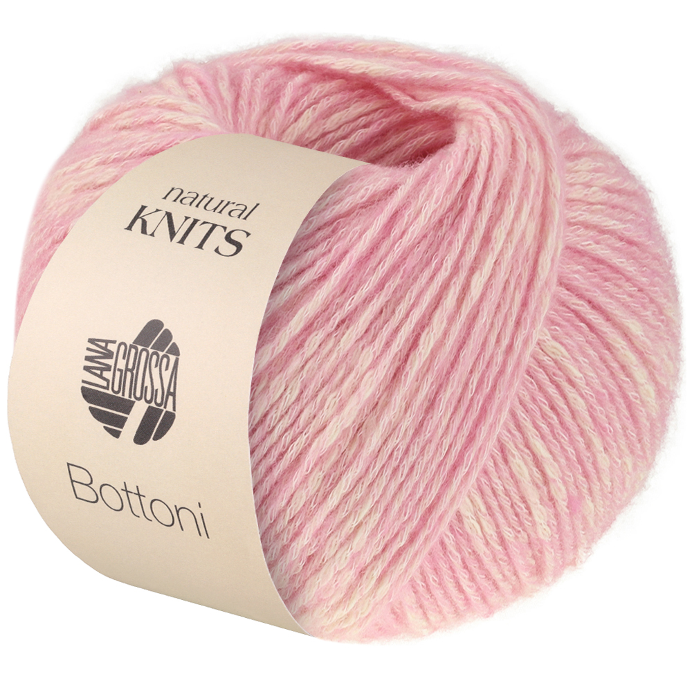 Lana Grossa Bottoni 016 Rosa/Rohweiß 50g