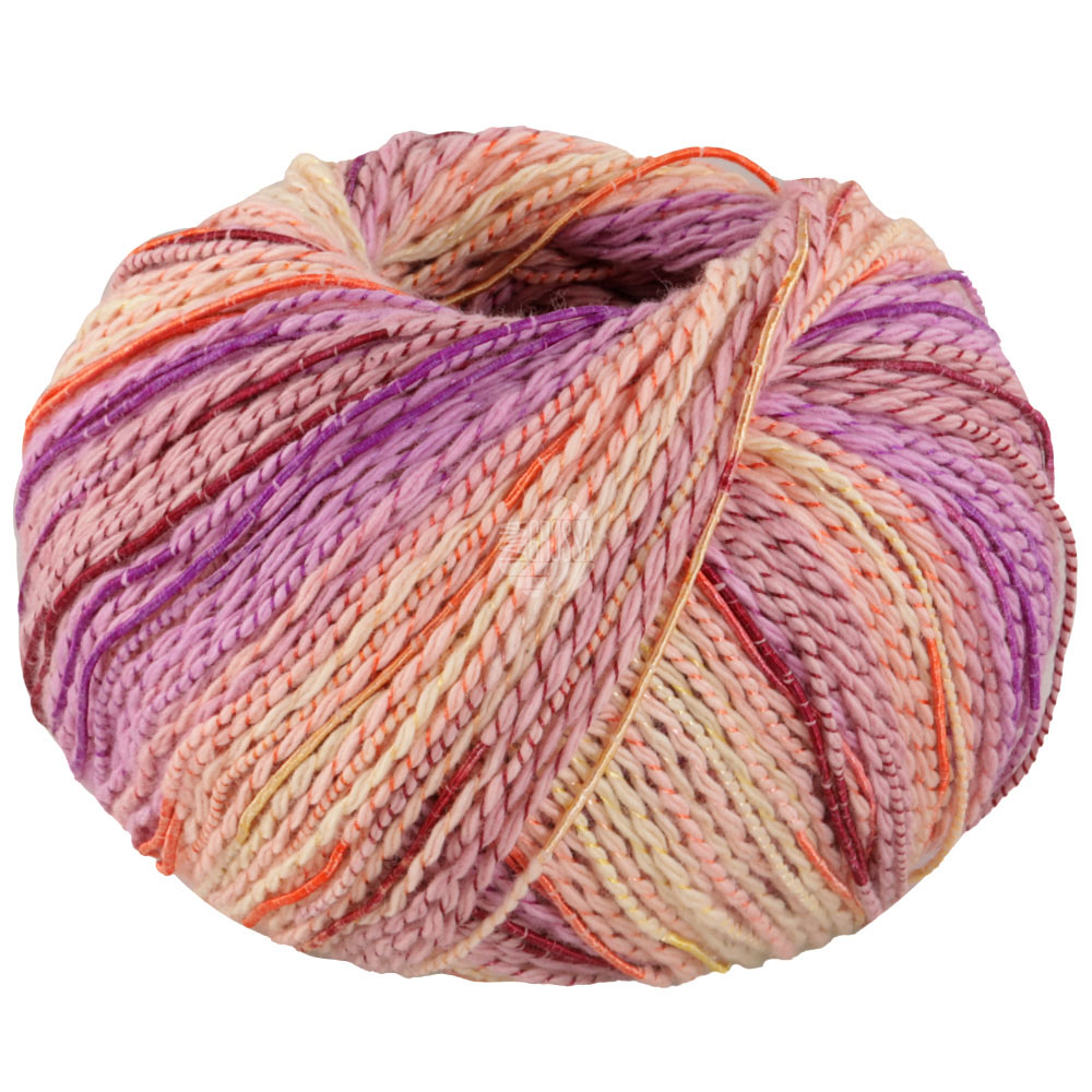 Lana Grossa Torto 006 Blassgelb/Lila/Weinrot/Orange/Rosa/Gelb/Lachs 50g